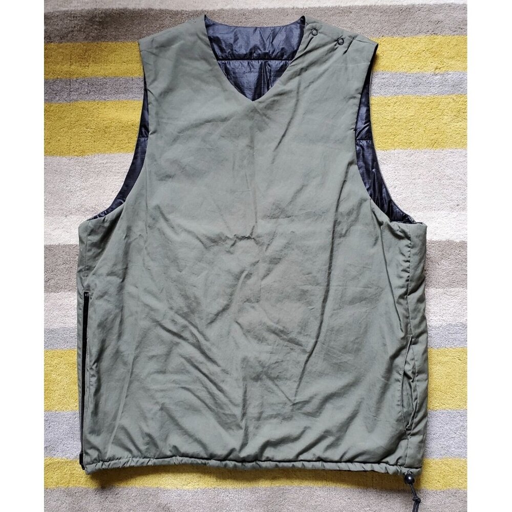 Monitaly Vancloth Oxford Olive Insulated Vest | Made in USA | M